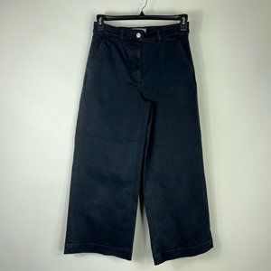 Everlane Womens Cropped Jeans Black Stretch Dark Wash High Rise Denim 8 New